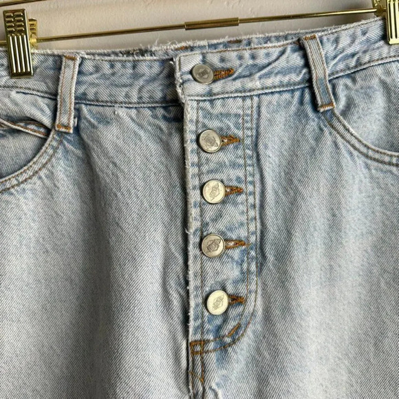 Vintage Bongo Button Closure High Rise Jeans Women's 13 Light Blue Wash - Picture 6 of 14